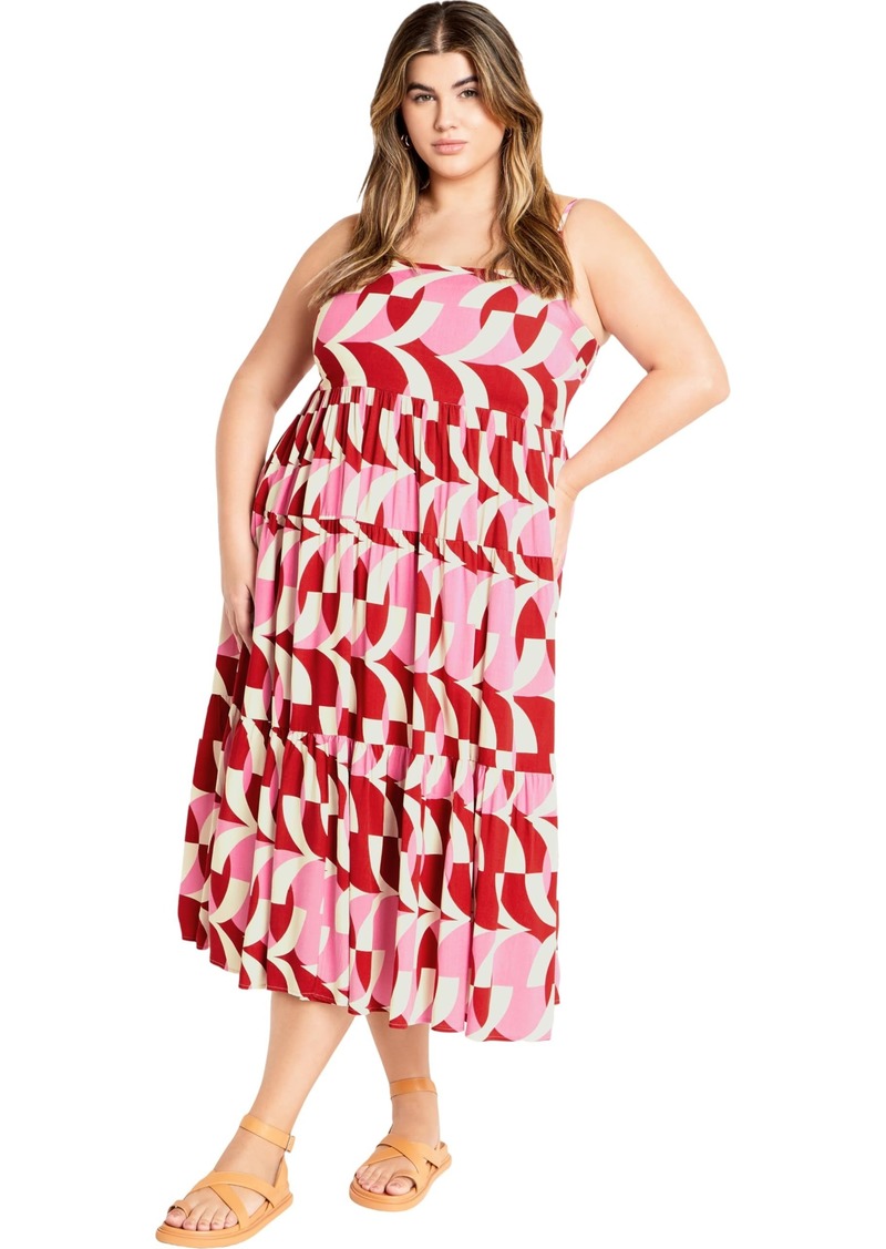 City Chic Women's Apparel Women's Plus Size  Print Dress