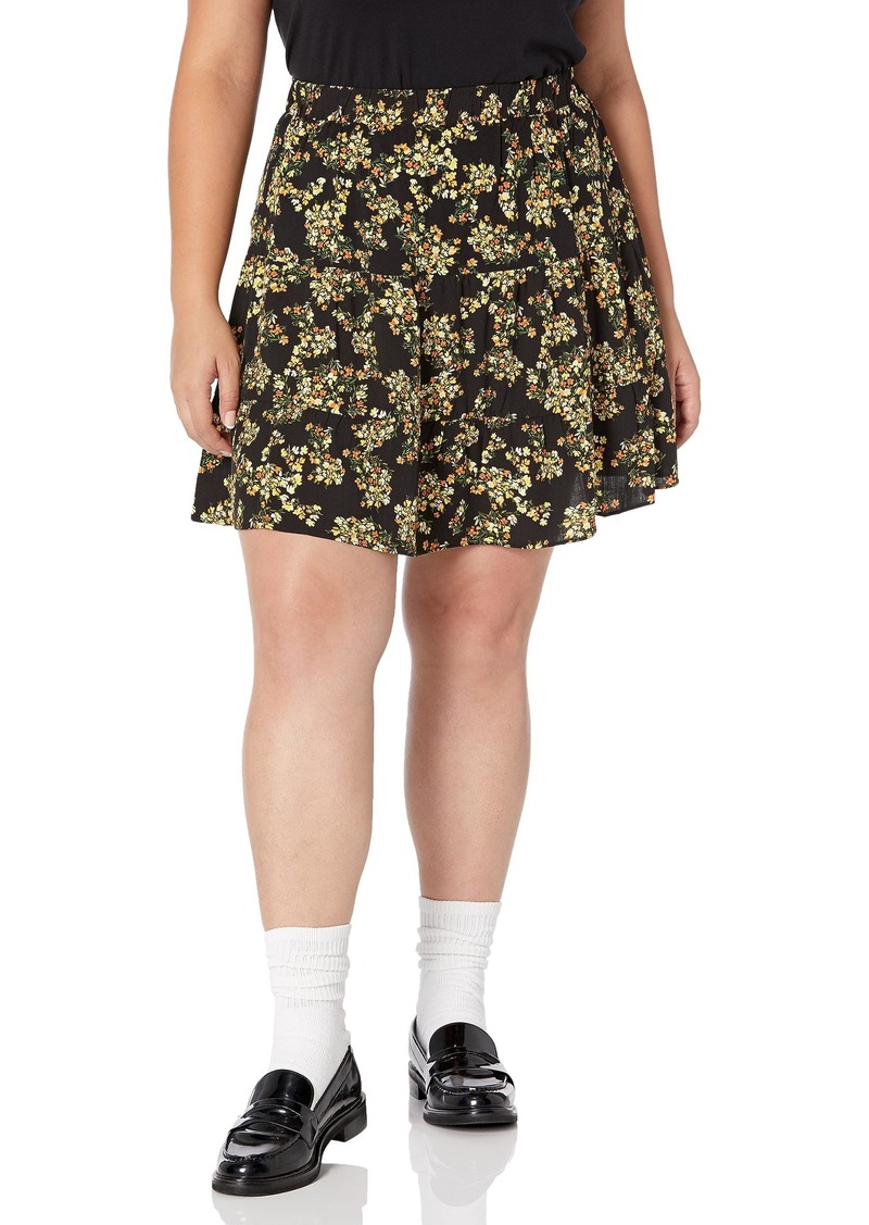 City Chic Women's Apparel Women's Plus Size Skirt FL Citrus BLK Sorrento