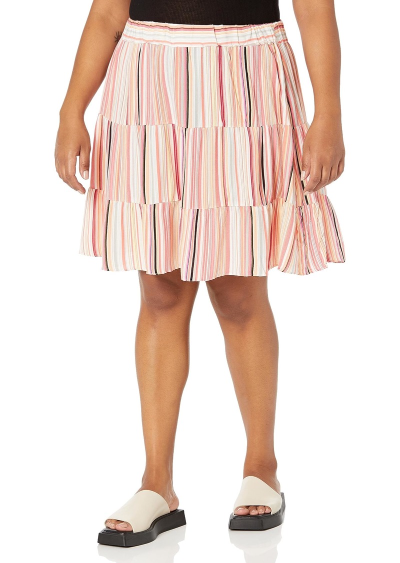 City Chic Women's Apparel Women's Plus Size Skirt STRP TAKAMAKA Stripe