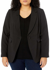 City Chic Women's Apparel Women's Plus Size Tailored Longline Single Button Jacket