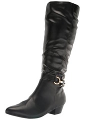CITY CHIC PLUS SIZE RIALTA KNEE BOOT IN BLACK SIZE 41