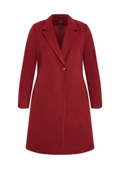 City Chic Women's Effortless Chic Coat - Cabernet