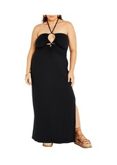 City Chic Plus Size Miley Maxi Dress - Tan