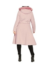 City Chic Women's Miss Mysterious Coat - Blush