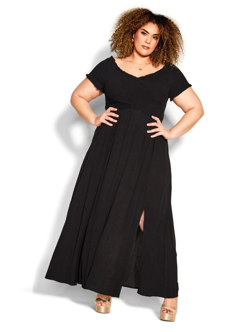 City Chic Women's Plus Size Dress Island Detail  24