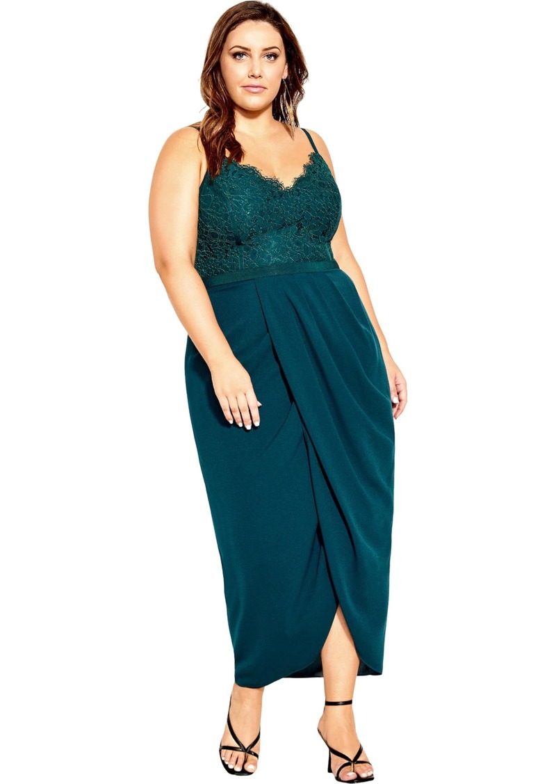 City Chic Women's Plus Size Dress Lace Touch Ff  22