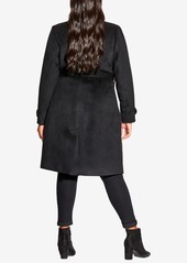 City Chic Women's So Sleek Coat - Black