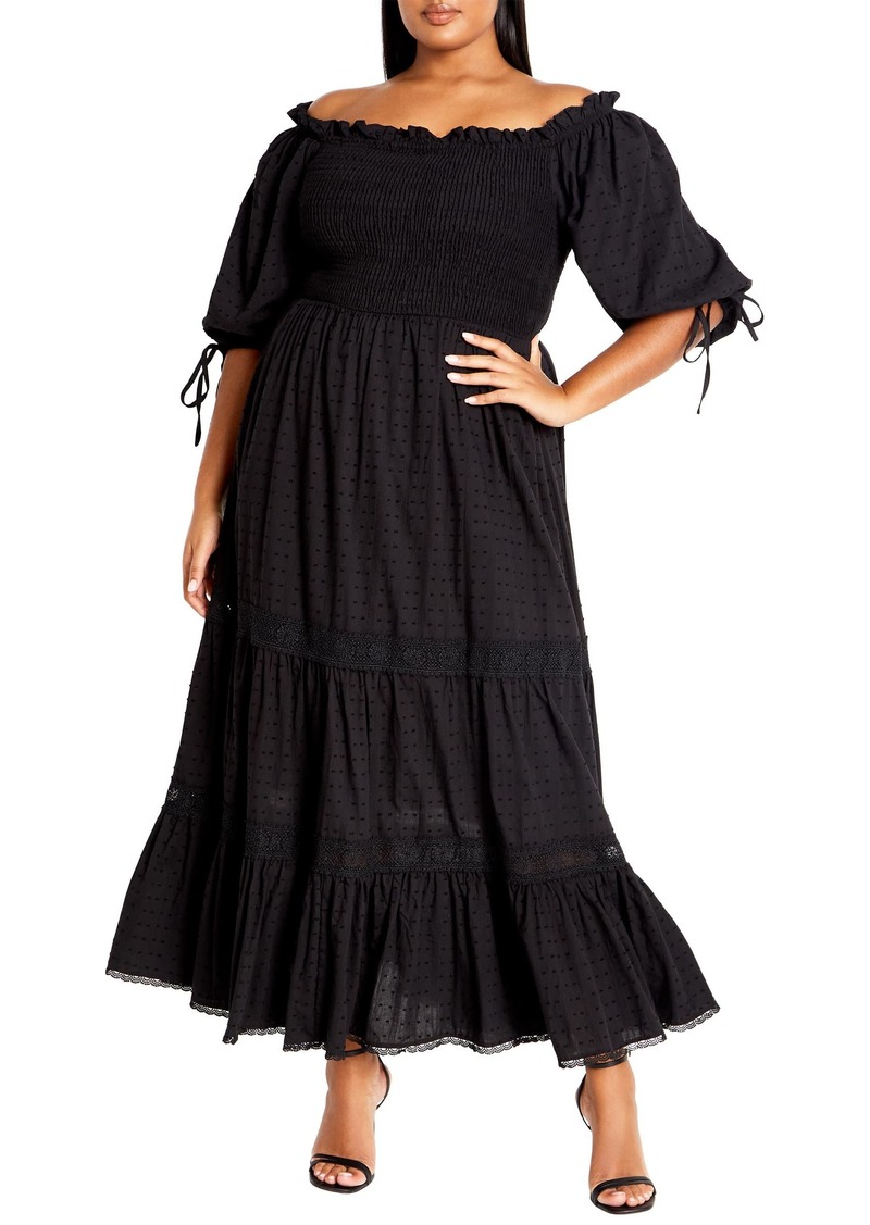 City Chic Women's Apparel Women's Plus Size Dress Love Shirred