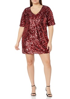 City Chic CITYCHIC Plus Size Dress Sequin Glam in  Size 20