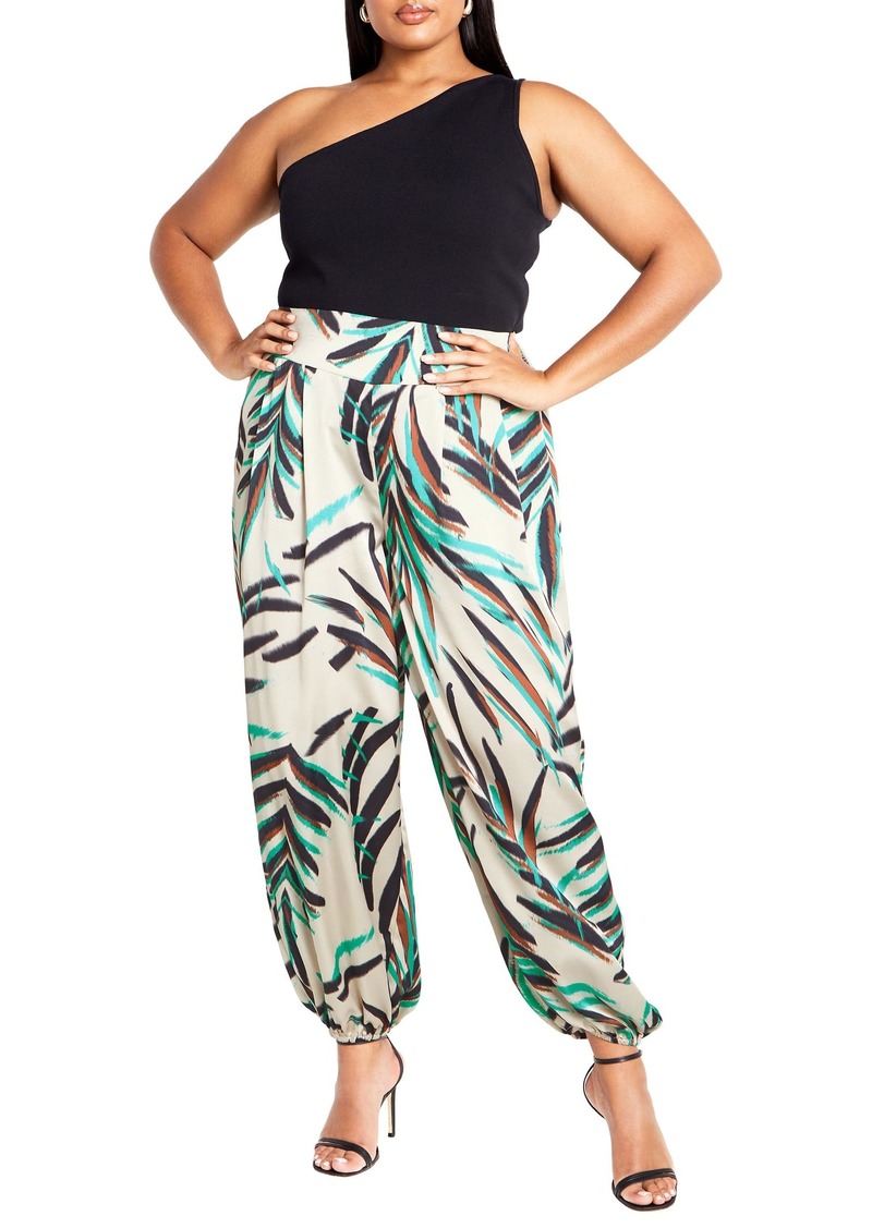 City Chic Women's Apparel Women's CITYCHIC Plus Size Pant ADA NEON Foliage