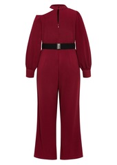 City Chic Plus Size Charlie Jumpsuit - Red