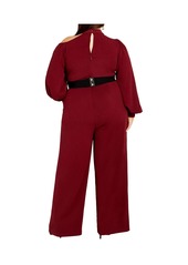 City Chic Plus Size Charlie Jumpsuit - Red