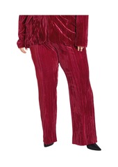 City Chic Plus Size Crushed Pant - Red