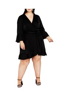 City Chic Plus Size Estelle Wrap Dress - Black