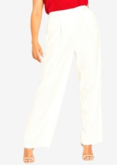 City Chic Plus Size Magnetic Pant - Ivory