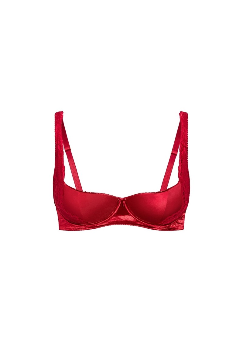 City Chic Plus Size Sylvie Quarter Cup Bra - Pomegranate