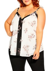 City Chic Spliced Cami in Imperial Ivory Floral at Nordstrom