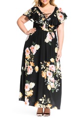 City Chic Tuscan Rose Maxi Dress at Nordstrom