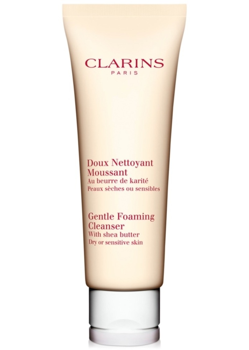 Clarins Gentle Foaming Cleanser with Shea Butter for Dry or Sensitive Skin, 4.4 oz