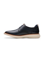 Clarks Collection Men's Brantin Plain Toe Dress Casual Shoes - Navy Leather