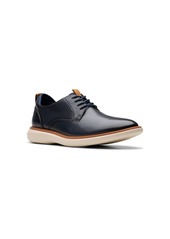 Clarks Collection Men's Brantin Plain Toe Dress Casual Shoes - Navy Leather