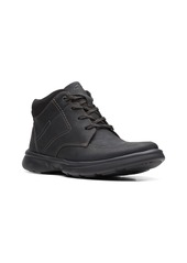 Clarks Men's Bradley Leather Mid Comfort Boots - Black Tumbled