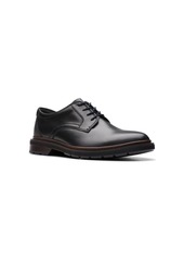 Clarks Men's Collection Burchill Derby Slip On Shoes - Black Leather