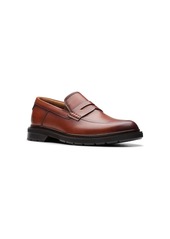 Clarks Men's Collection Burchill Penny Slip On Loafers - Tan Leather