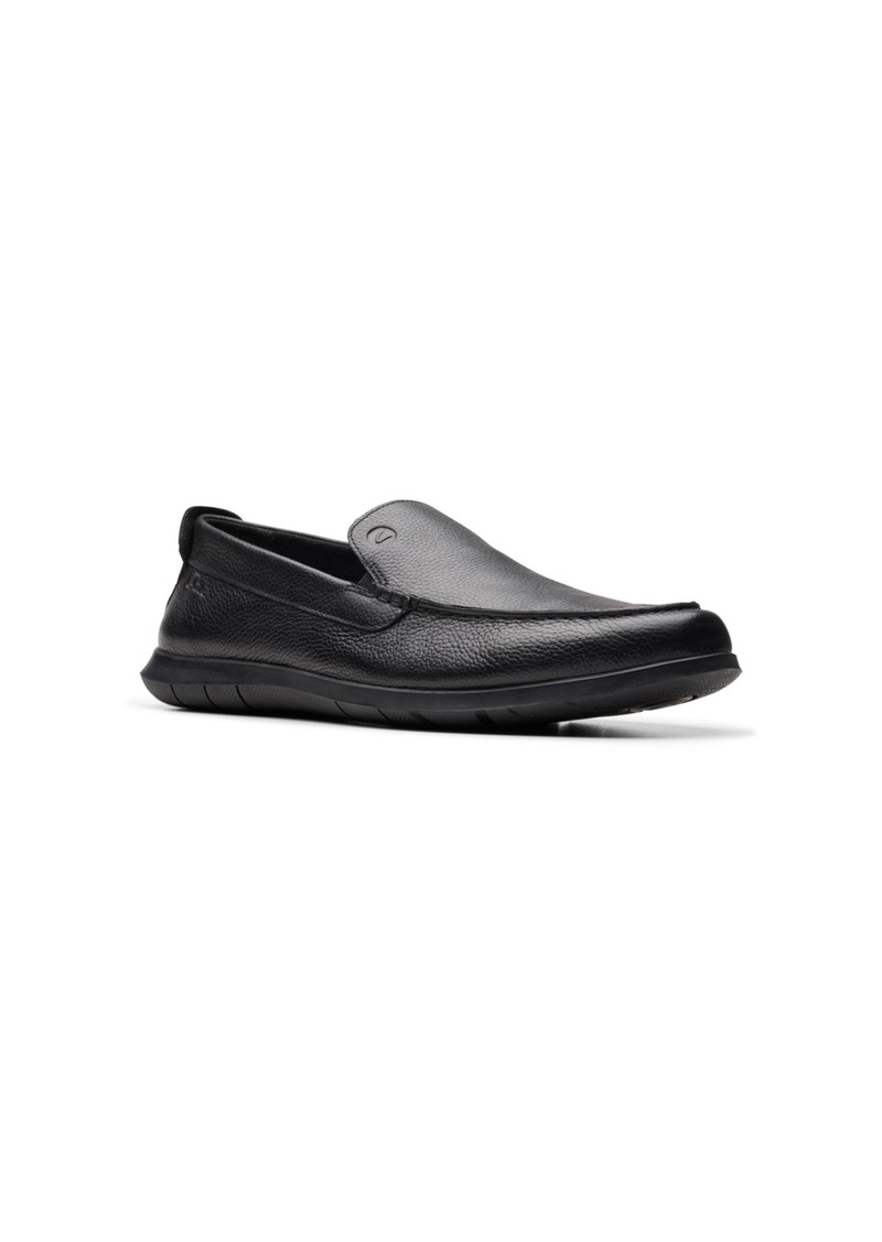 Clarks Men's Collection Flexway Step Slip On Shoes - Black Leather