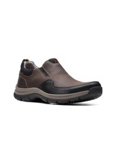 Clarks Men's Collection Walpath Step Leather Slip On Shoes - Dark Brown Leather