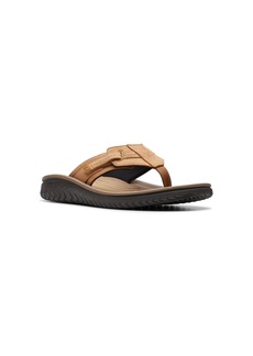 Clarks Men's Collection Wesley Sun Slip On Sandals - Tan Leather