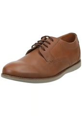 Clarks Men's Raharto Plain Shoe dark tan leather  Medium US