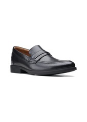 Clarks Men's Whiddon Loafer Dress Shoes - Black Leather
