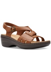 Clarks Merliah Bonita Strappy Block Heel Platform Sandals - Tan