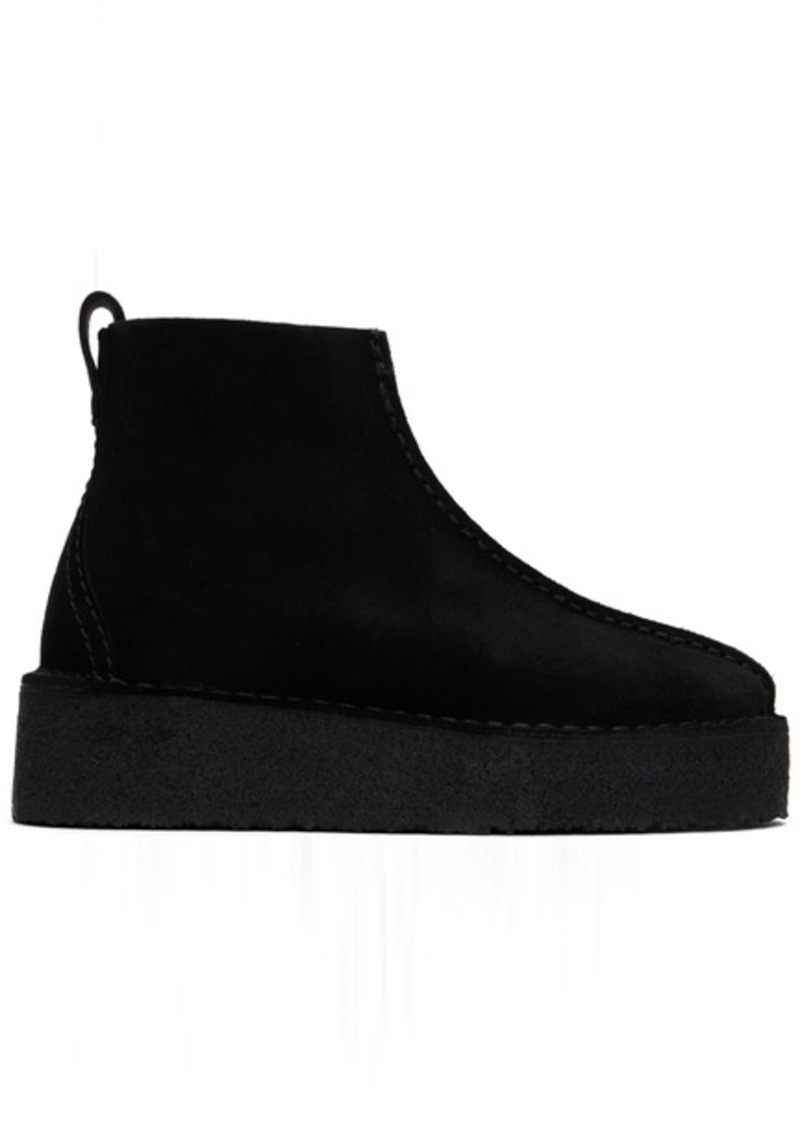 Clarks Originals Black Trek Wedge Boots