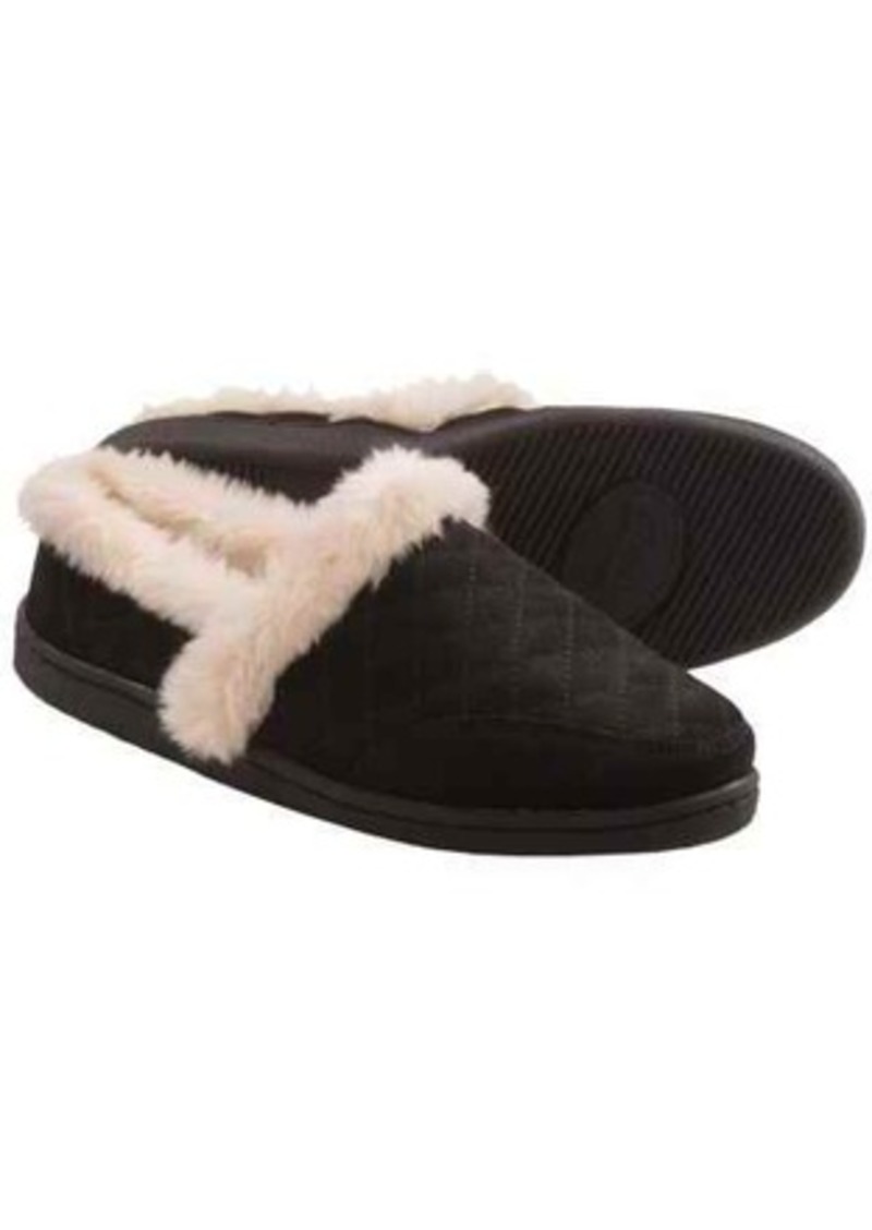 On Sale today! Clarks Clarks Quilted Suede Slippers (For Women)