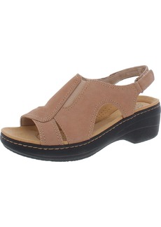 Clarks Merliah Style Heeled Sandal Sand Leather  Medium