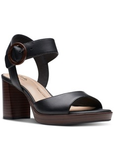 Clarks Women's Ambryln Ruby Ankle Strap Dress Sandals - Black
