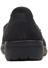 Clarks Women's Carleigh Lulin Round-Toe Slip-On Shoes - Black Nubu