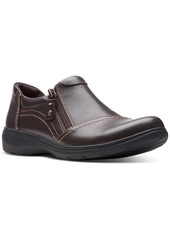 Clarks Women's Carleigh Ray Round-Toe Side-Zip Shoes - Dark Brown Leather