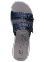 Clarks Women's Cloudsteppers Breeze Piper Comfort Slide Sandals - Navy