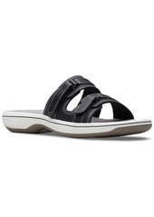 Clarks Women's Cloudsteppers Breeze Piper Comfort Slide Sandals - Navy