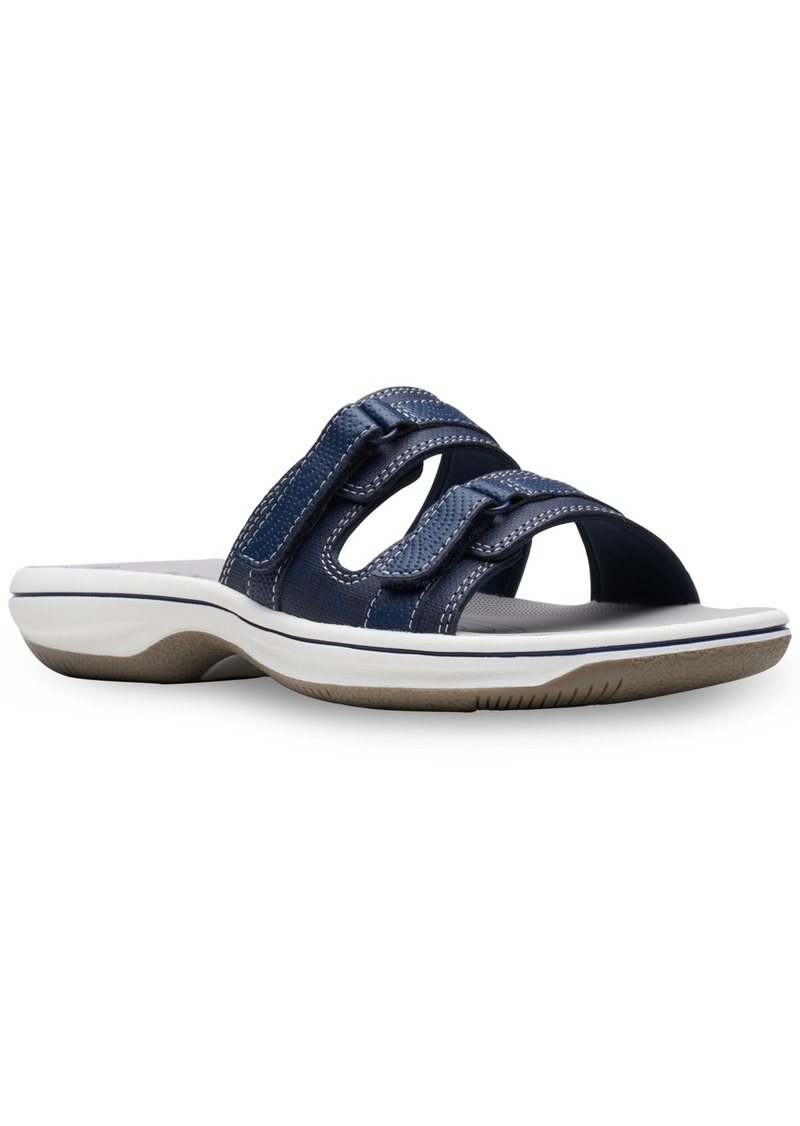 Clarks Women's Cloudsteppers Breeze Piper Comfort Slide Sandals - Navy