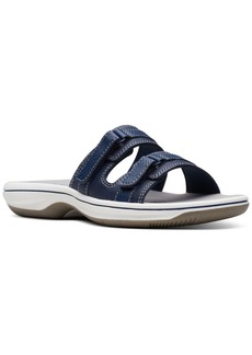 Clarks Women's Cloudsteppers Breeze Piper Double-Strap Sandals - Navy (Boxed)