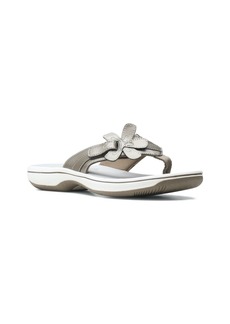 Clarks Women's Cloudsteppers Brinkley Flora Sandals - Pewter Synthetic