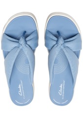 Clarks Women's Cloudsteppers Drift Ave Wedge Sandals - Denim Blue