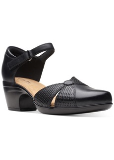 Clarks Women's Collection Emily Rae Sandals - Black Leather