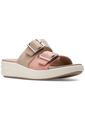 Clarks Women's Drift Buckle Slip-On Slide Wedge Sandals - Peach Comb