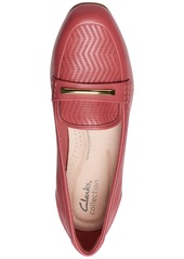 Clarks Women's Juliet Aster Slip On Loafer Flats - Rose Leather