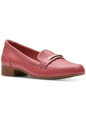 Clarks Women's Juliet Aster Slip On Loafer Flats - Rose Leather